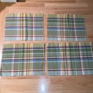 Farmhouse country plaid cotton placemats (4)